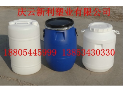 60L包箍塑料桶，60升法兰塑料桶供应.